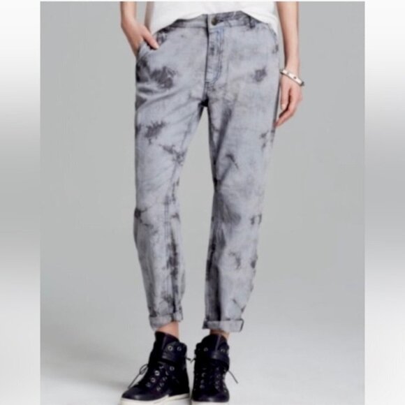 La't By L'Agence Gray Tie Dye Boyfriend Jeans NWT - Picture 1 of 8